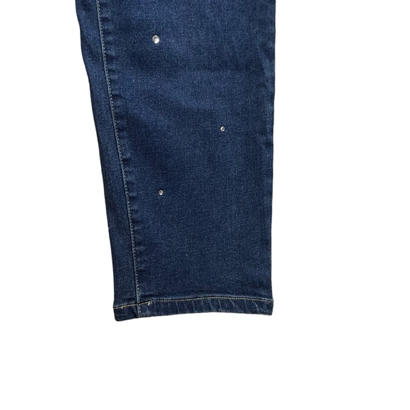 Cato Dark Wash High Rise Crystal Jewel Embellished Curvy Jean Women’s 18 - Picture 3 of 7